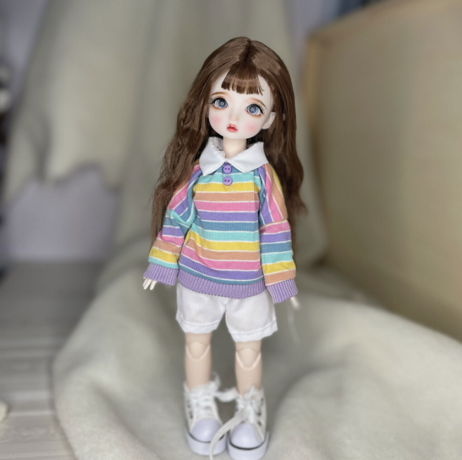 BJD Doll Girl Ball Jointed Dolls Eyes Face Makeup Clothes Shoes Full Set Toy